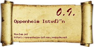 Oppenheim István névjegykártya